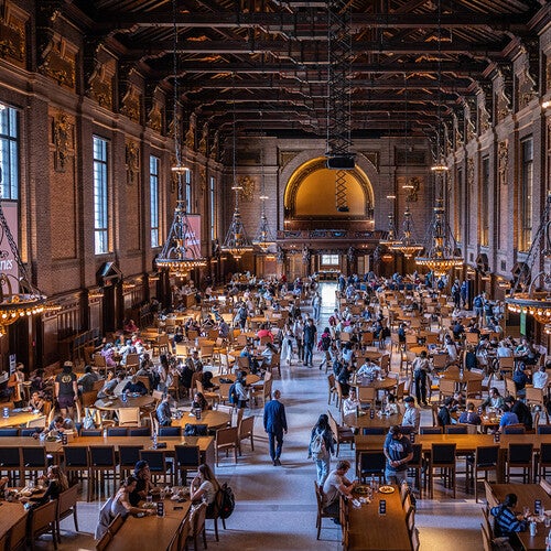 The historic and recently renovated Commons Dining Hall is the heart of the ƵSchwarzman Center, the university’s campus-wide student center established in 2015.